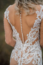 Mermaid Long Sleeves Bohemian Wedding Dresses With Appliques