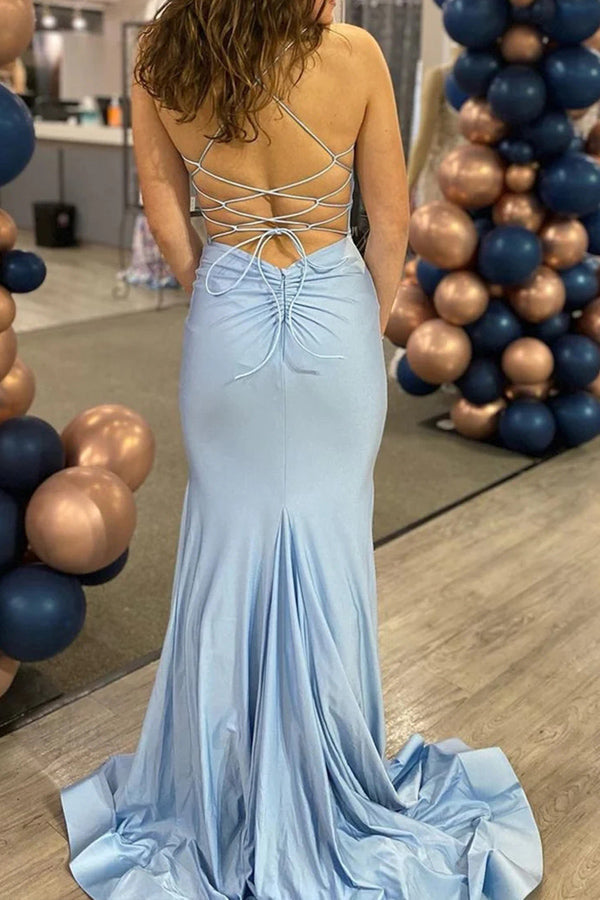 Mermaid Tight Orange Long Prom Dress Formal Gown