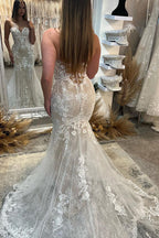 Mermaid Sweetheart Lace Appliques Elegant Wedding Dresses