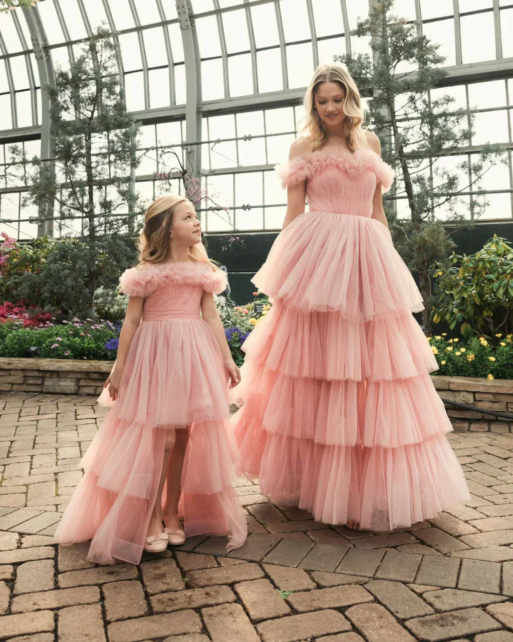 Off the Shoulder High Low Tulle Prom Gown SYP179