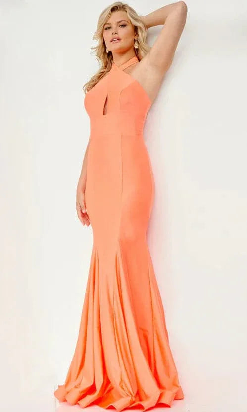 Orange High Neck Prom Dress SYP74