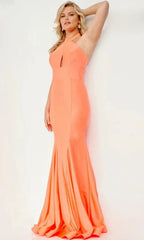 Orange High Neck Prom Dress SYP74