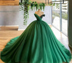 Green Quinceanera Dresses Ball Gown Sexy V Neck Tulle Formal Dress Y296
