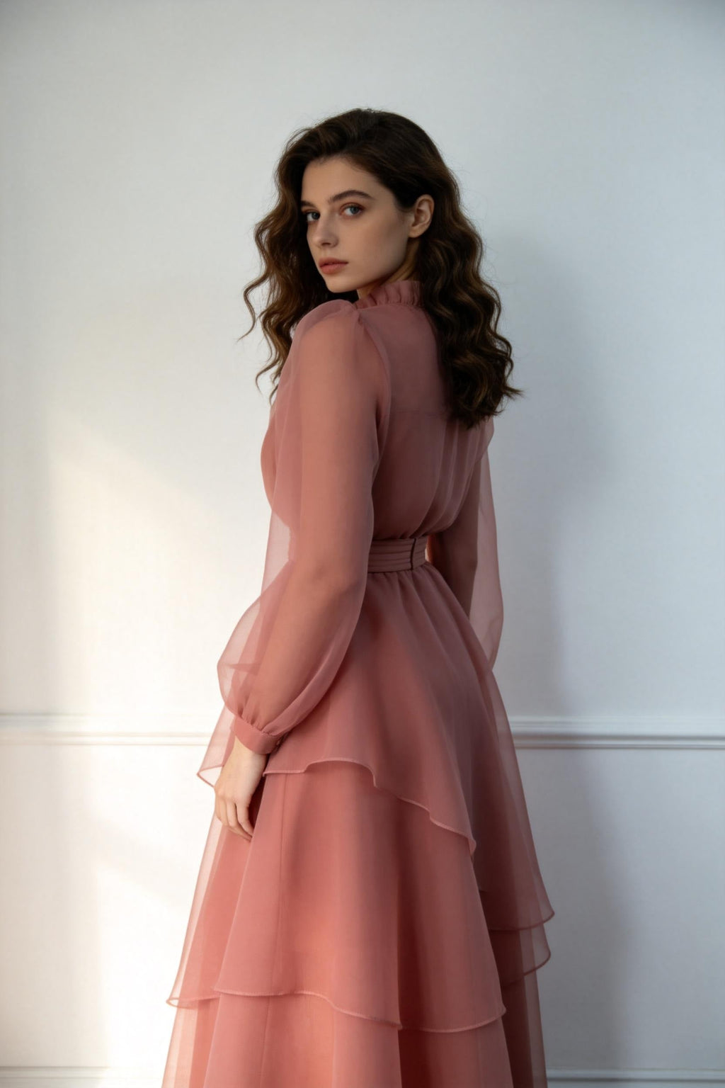 Charming A-line Long Sleeves Evening Dress Y5812