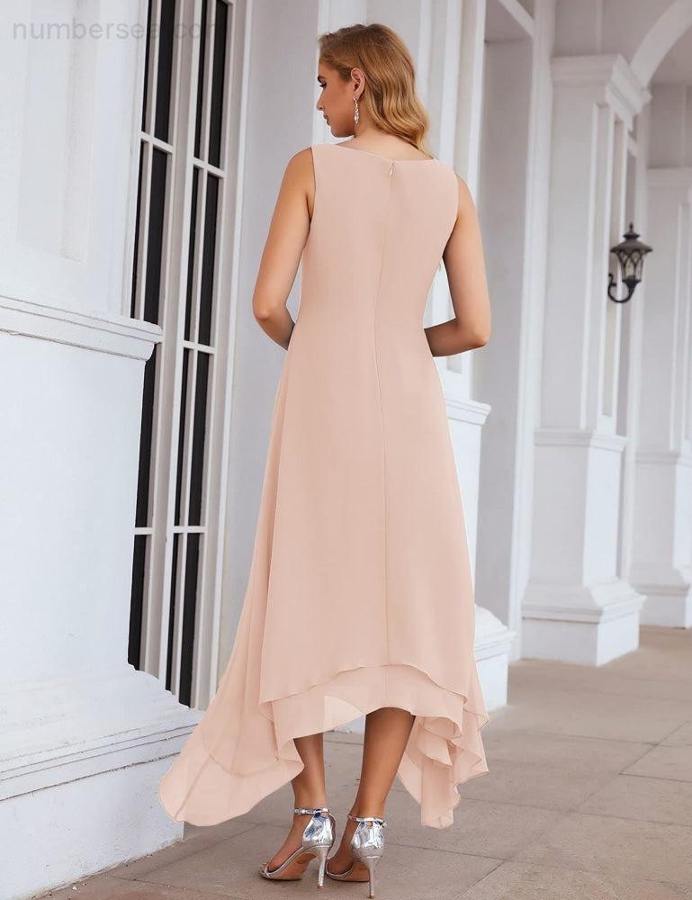 Chiffon Plus Size Mother of Bride Dresses with Jacket Formal Dresses for Wedding SEA28073