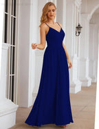 Spaghetti Strap Bridesmaid Dresses Long Formal Party Prom Gowns 28060