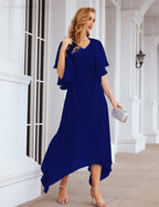 Chiffon Plus Size Mother of Bride Dresses with Jacket Formal Dresses for Wedding SEA28073