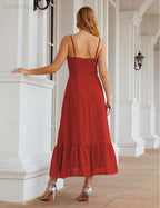 Spaghetti Strap Chiffon Bridesmaid Dress Ankle Length Formal A Line Cocktail Party Homecoming Dress for Juniors  SEA28028