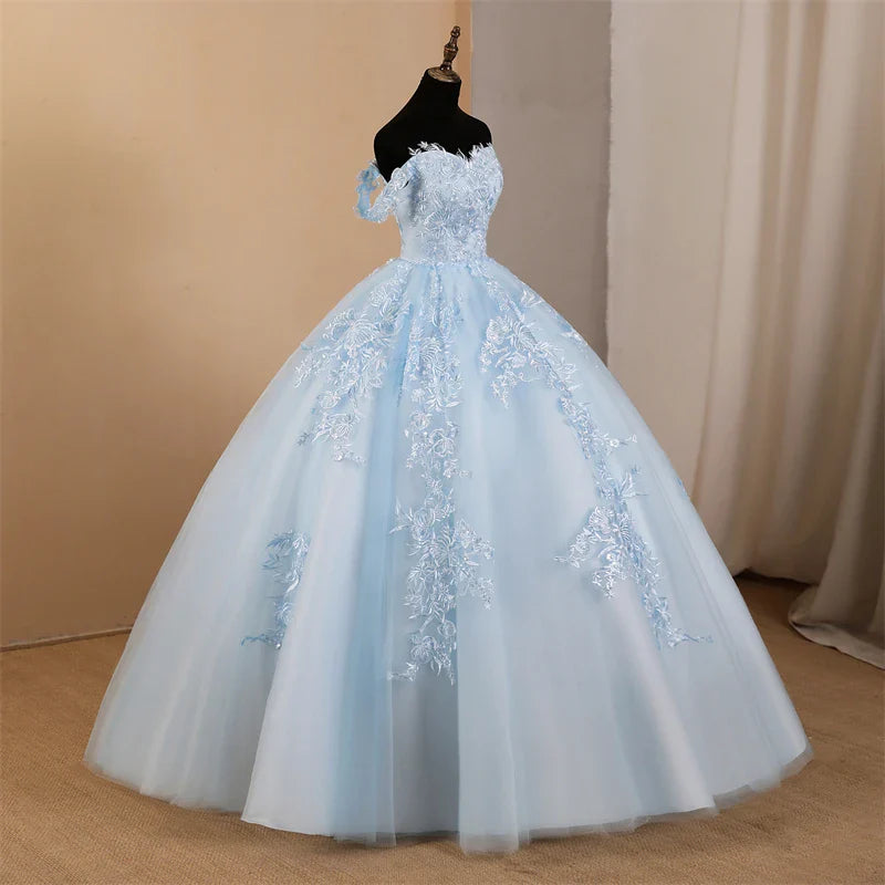 Off Shoulder Party Dress Formal Gown 15 Quinceanera Dresses Ball Gown 15 Year Old Dress Customized Prom Dresses For Quinceanera