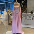 Classy Sage Green   A-Line Chiffon Evening Dress LA73073
