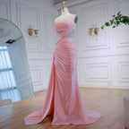 Elegant Pink Glitter Prom Dress with Slit LA72997