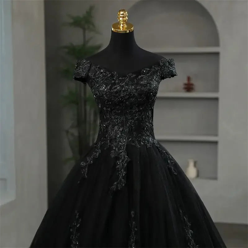 Off Shoulder Purple Quinceanera Dresses Sweet Flower Party Dress Luxury Appliques Ball Gown Real Photo Prom Dress Boho Vestidos