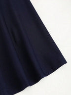 Women's Autumn/Winter Collegiate Style Minimalist Bardot Ruched Waist Contrast Color Mini Dress, Figure-Flattering