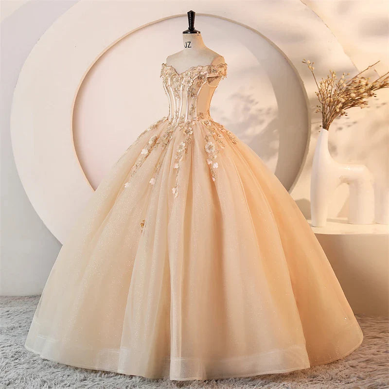 Cheap 15 Quinceanera Dresses Ball Gown Classic Lace Party Dress Prom Gown 15 Year Old Dresses For Quinceanera Customized New