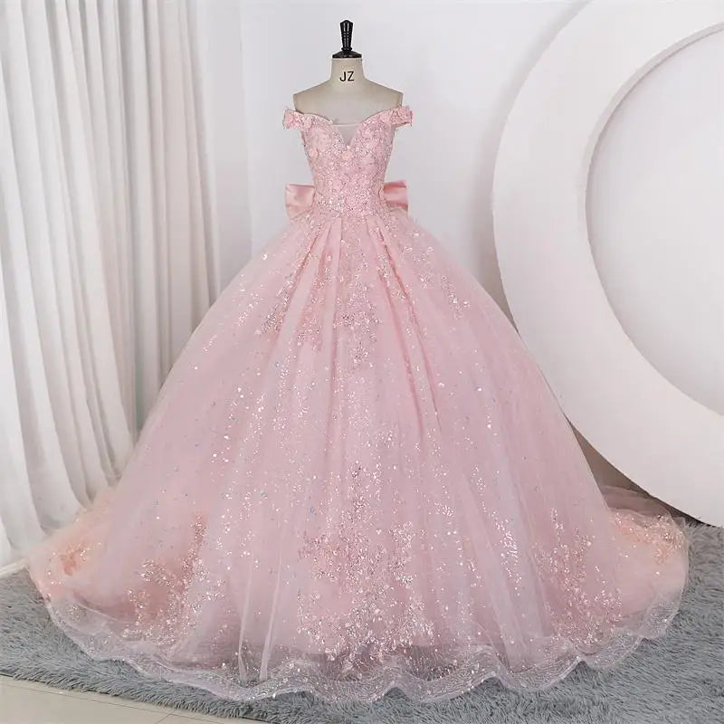 Shinny Sequin Party Dresses 15 Quinceanera Dresses Ball Gown Luxury Glitter Prom Gown 15 Year Old Dress Customized For Girls