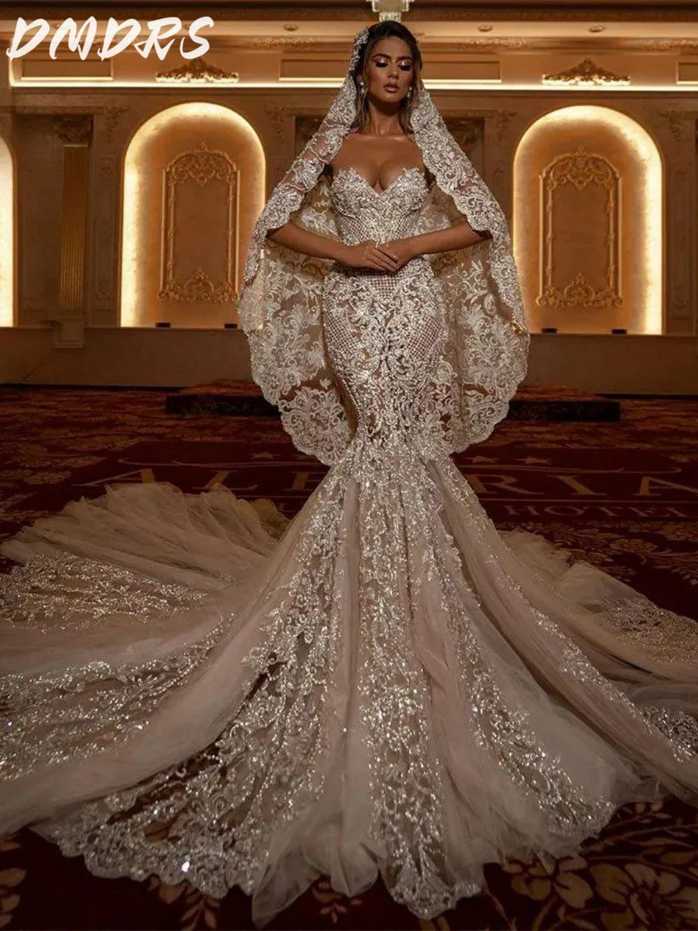 Sexy Sweetheart Wedding Dress 2025 Elegant Mermaid Bridal Gown Charming Lace Sleeveless Floor-length Gown Customized