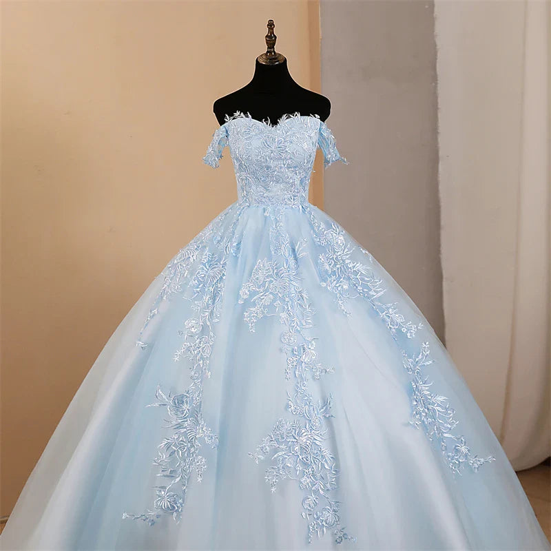 Off Shoulder Party Dress Formal Gown 15 Quinceanera Dresses Ball Gown 15 Year Old Dress Customized Prom Dresses For Quinceanera