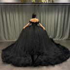 Vendanie Dapper Quinceanera Dress for Girls Off the Shoulder Beading Appliques Pleat Vestidos De 15 Quinceanera Customized