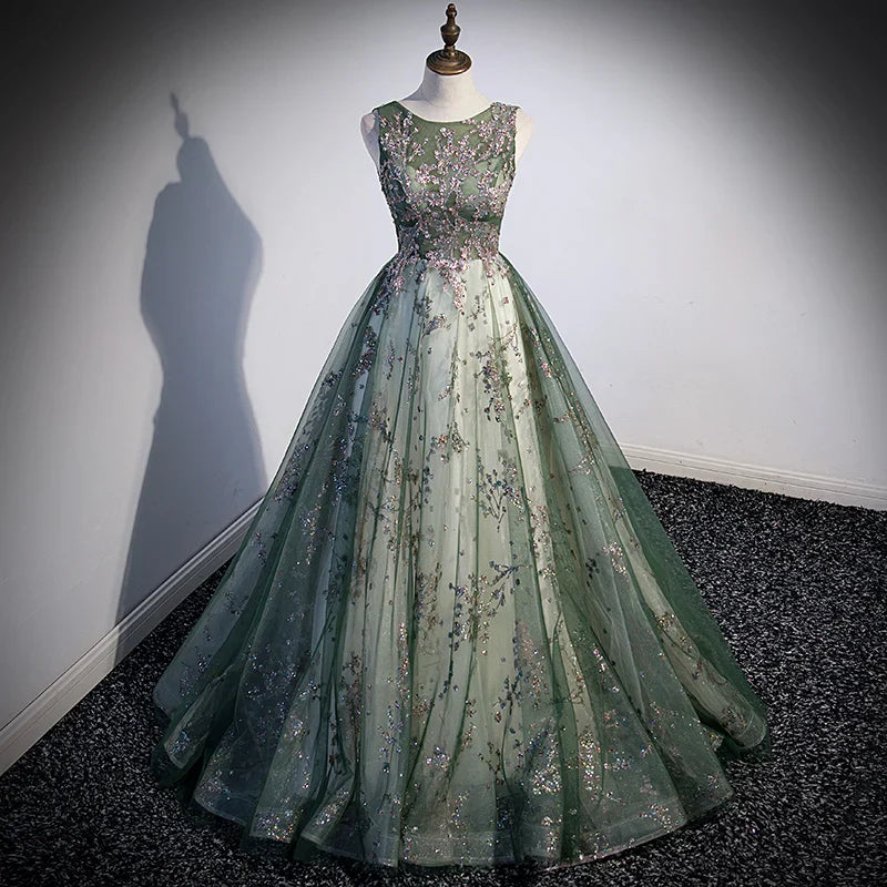 Glitter Quinceanera Dress 15 Year Old A Line Prom Evening Gown Customized