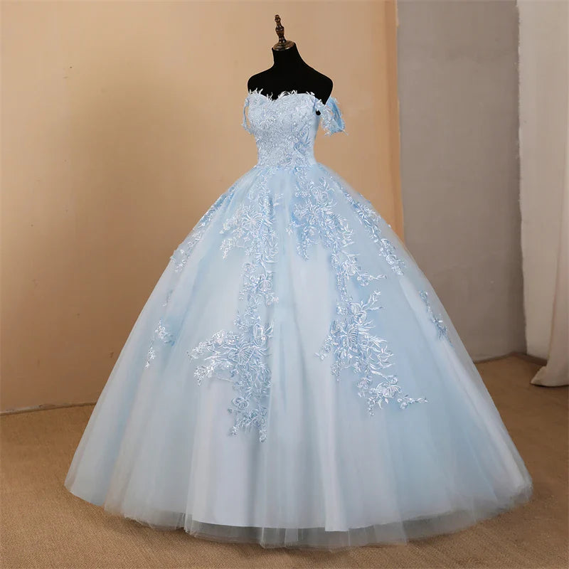 Off Shoulder Party Dress Formal Gown 15 Quinceanera Dresses Ball Gown 15 Year Old Dress Customized Prom Dresses For Quinceanera