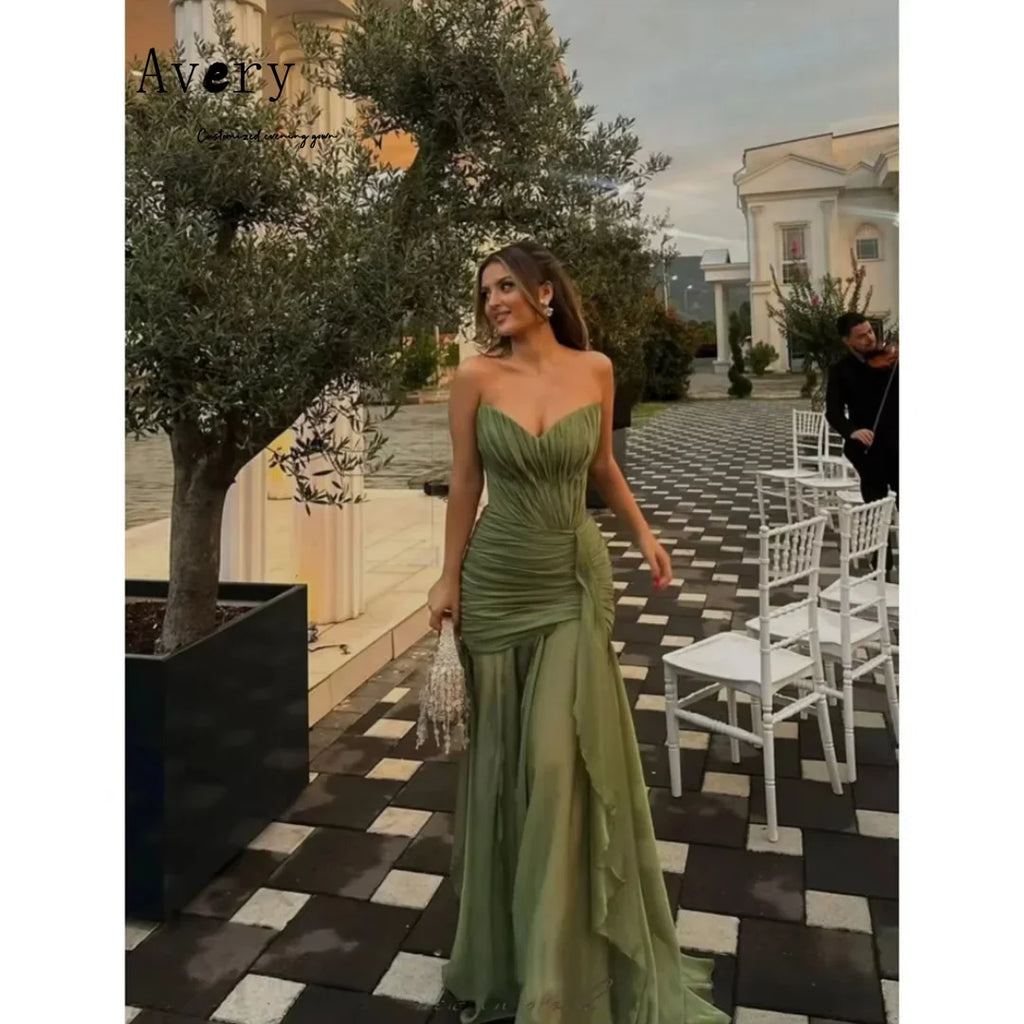 Avery Custom Sweetheart Sleeveless Off-shoulder Backless Bespoke Occasion Dresses 2025 Woman Luxury Evening Dress Elegant Gown