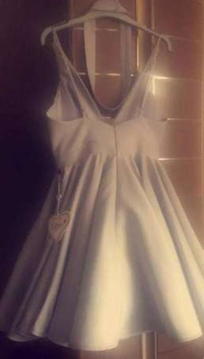 Light Lavender Deep V Neck Sleeveless Appliques Pleats Homecoming Dresses