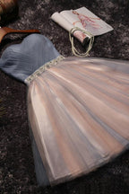 Simple Tulle A-line Homecoming Dresses,Short Prom Dresses for Girls