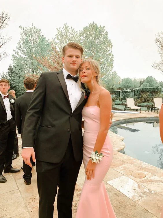 Elegant Pink Mermaid Prom Dress Pink Evening Dress Y5911
