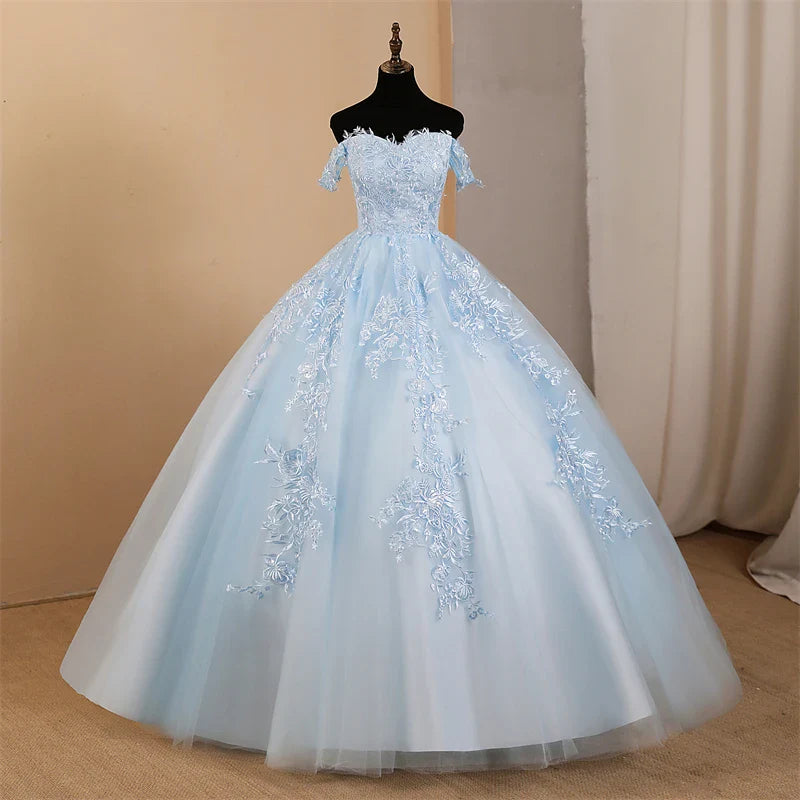 Off Shoulder Party Dress Formal Gown 15 Quinceanera Dresses Ball Gown 15 Year Old Dress Customized Prom Dresses For Quinceanera