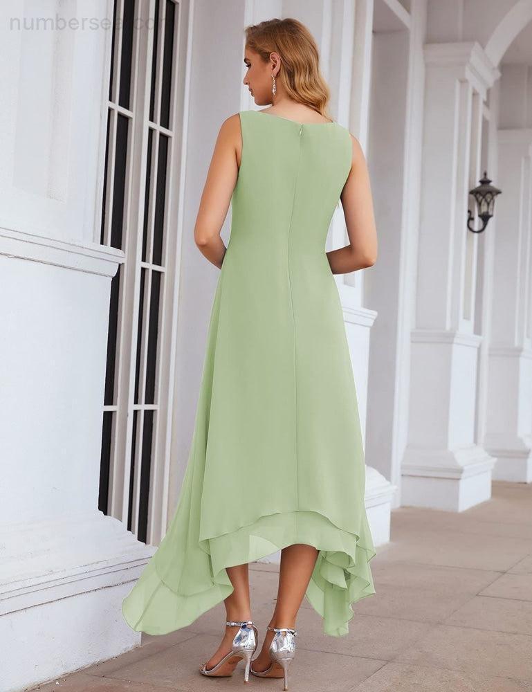 Chiffon Plus Size Mother of Bride Dresses with Jacket Formal Dresses for Wedding SEA28073