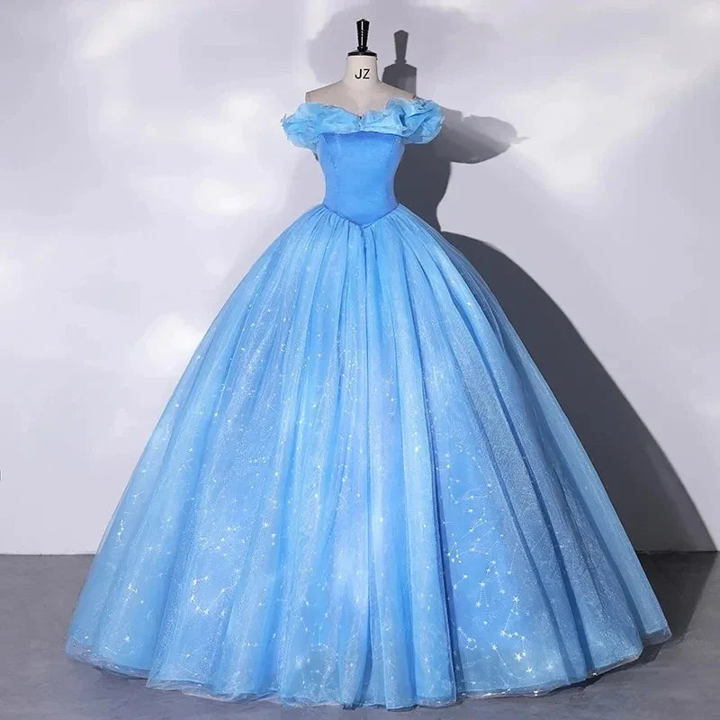 Bomaris Off-Shoulder Ball Gown Quinceanera Dresses Vestidos De 15 Anos Fashion Glitter Cinderella Birthday Party Customized