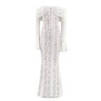 Suninheart White Evening Dresses for Events Red Long Sleeve Lace Elegant Party Dresses 2025 Women Luxury Wedding Prom Dress Gown