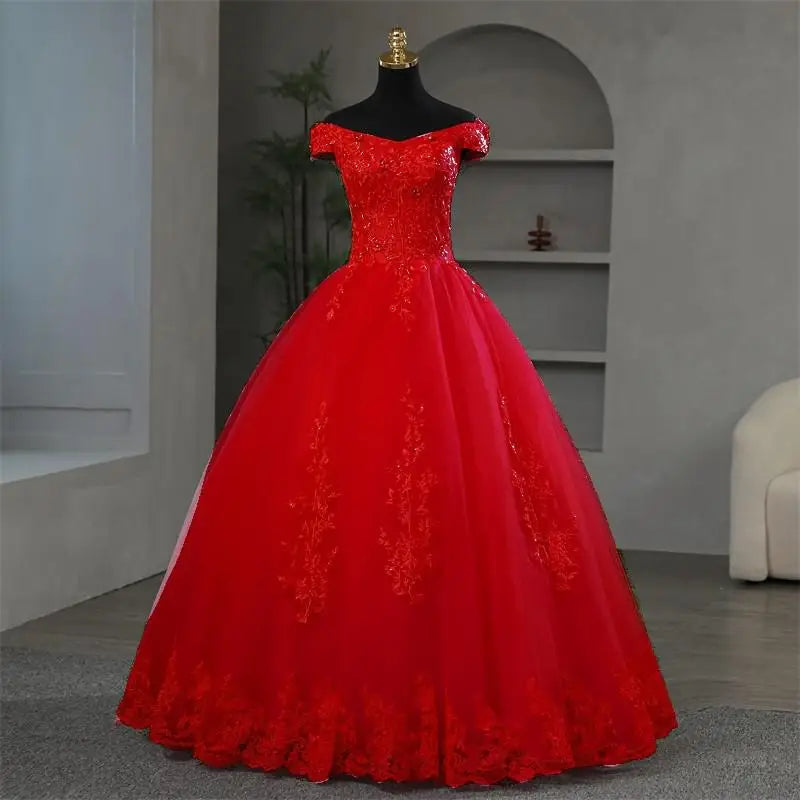 Off Shoulder Purple Quinceanera Dresses Sweet Flower Party Dress Luxury Appliques Ball Gown Real Photo Prom Dress Boho Vestidos