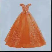 Luxury Gold Lace Quinceanera Party Dress Ball Gown 12 Colors