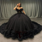 Vendanie Dapper Quinceanera Dress for Girls Off the Shoulder Beading Appliques Pleat Vestidos De 15 Quinceanera Customized
