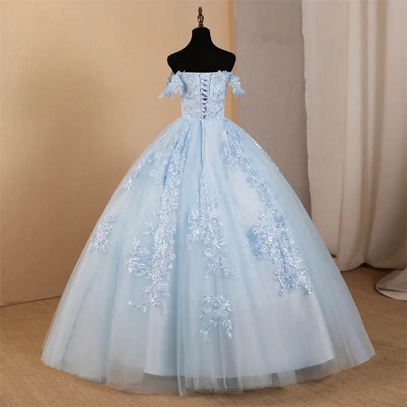 Off Shoulder Party Dress Formal Gown 15 Quinceanera Dresses Ball Gown 15 Year Old Dress Customized Prom Dresses For Quinceanera