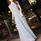 Elegant Sleeveless Slim Waist Evening Party Dresses 2025 New Fashion O-neck Prom Vestidos Sexy Wedding Party Dress