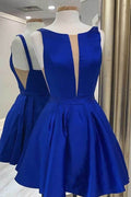 Simple Green A-line Homecoming Dresses, Junior Homecoming Dress