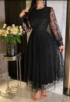 Elegant Black A-line Evening Dress Black Formal Dress Y5730