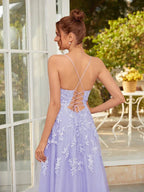Tulle Formal Gown Floor-Length Prom Dresses SYP164