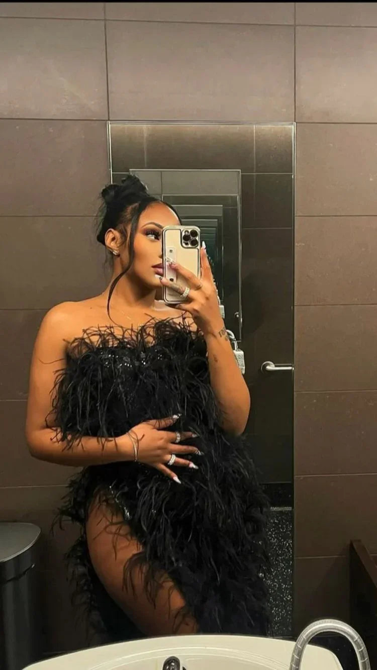 Sexy Black Evening Dress,Unique Black Evening Gown Y2217