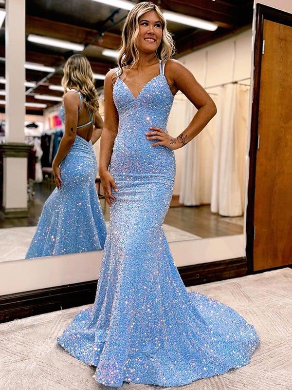 Velvet Sequins Ruched Prom Dresses SYP139