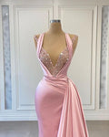 Pink Long Prom Dress,Pageant Dress,Evening Dress,Graduation School Party Gown Y562