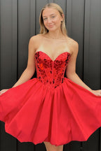 A Line Off the Shoulder Short Homecoming Dress