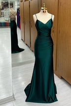 Mermaid Satin Long Prom Dress
