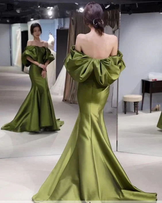 Emerald Evening Dress Women's Party Dress Off Shoulder Sexy Bodycon Dress Evening Club Birthday Dress Y4047