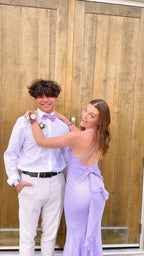 Elegant Purple Backless Mermaid Prom Dress Purple Evening Dress Y5311