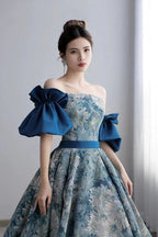 New Style Detachable Sleeve Long Prom Dress Unique Formal Evening Dress Y6081