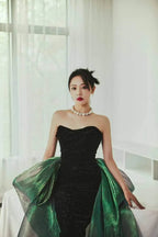 Chic Mermaid Strapless Prom Dress Mermaid Evening Dress Formal Gown Y4551