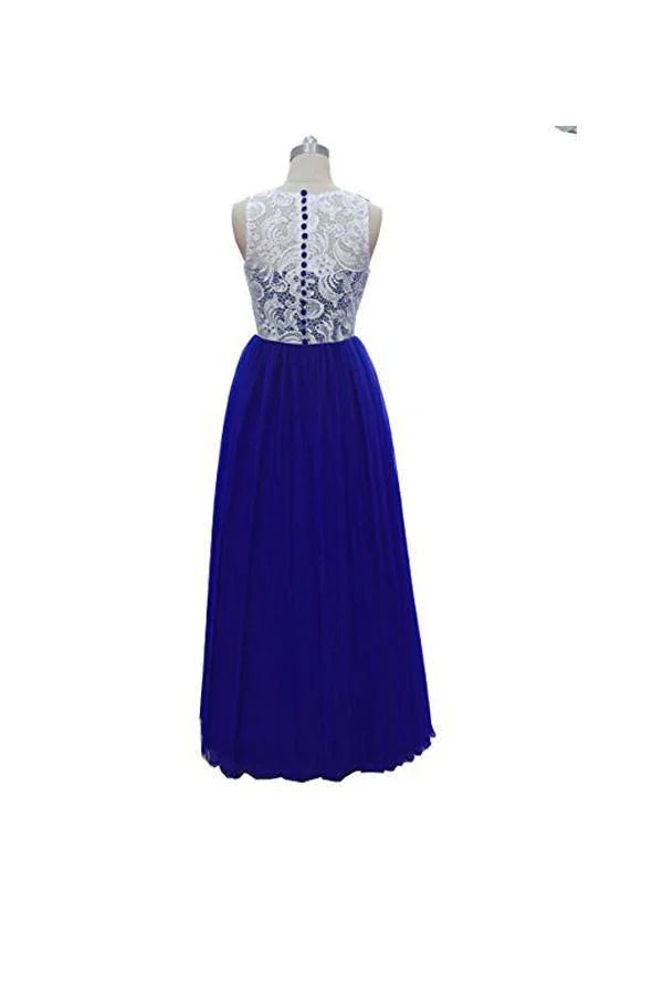 A-line Prom Dress lace bridesmaid long evening gowns  PG246
